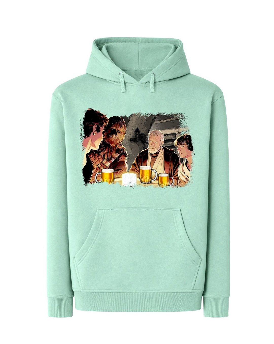 Beer Wars – hoodie – Mátově zelená