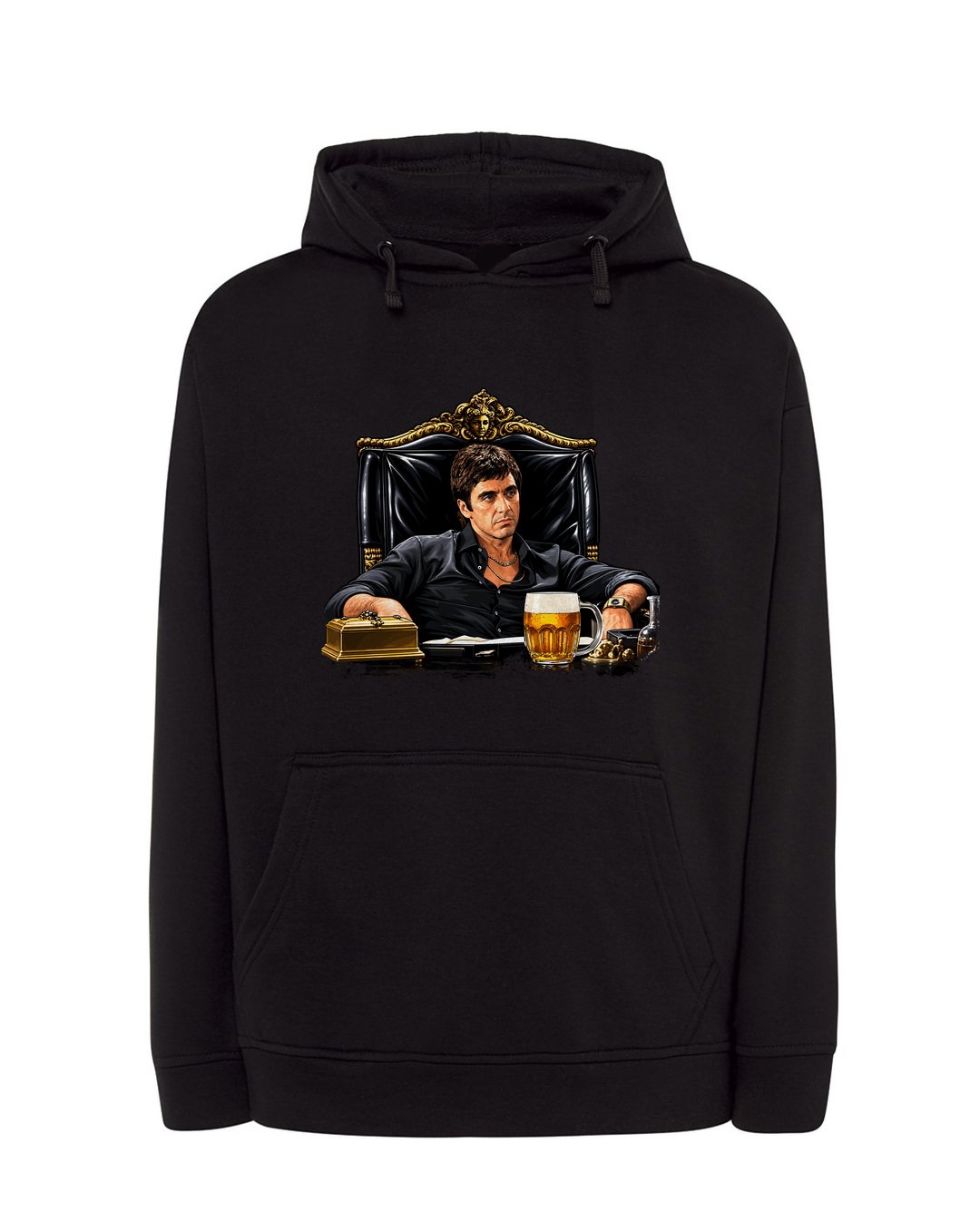 Beerface – hoodie – Černá