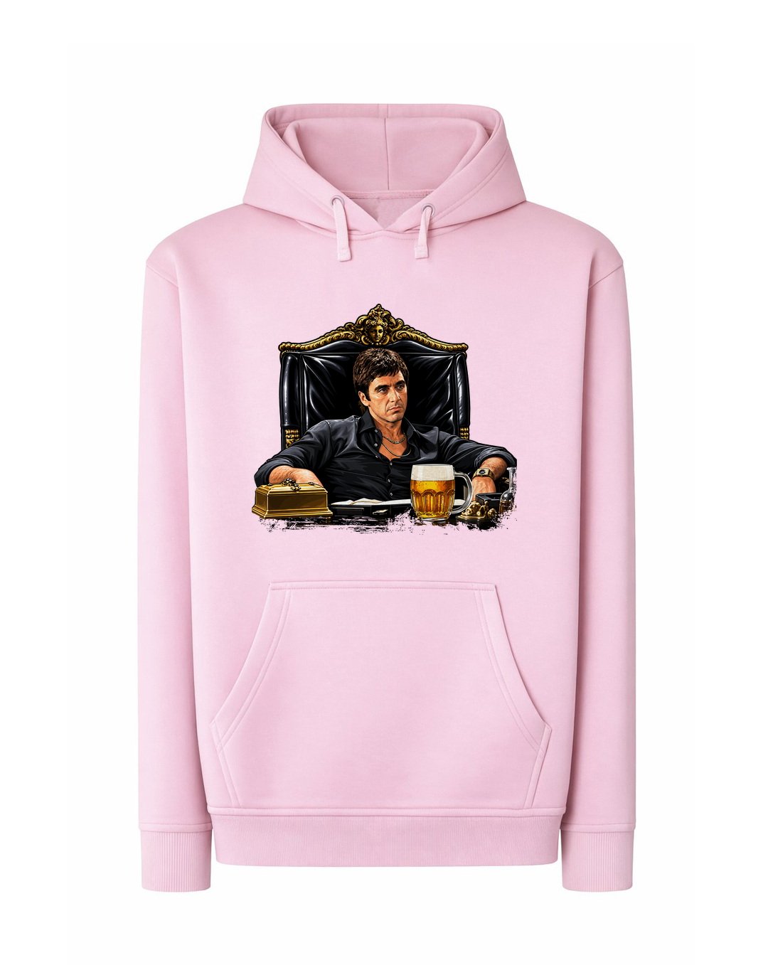 Beerface – hoodie – Růžová