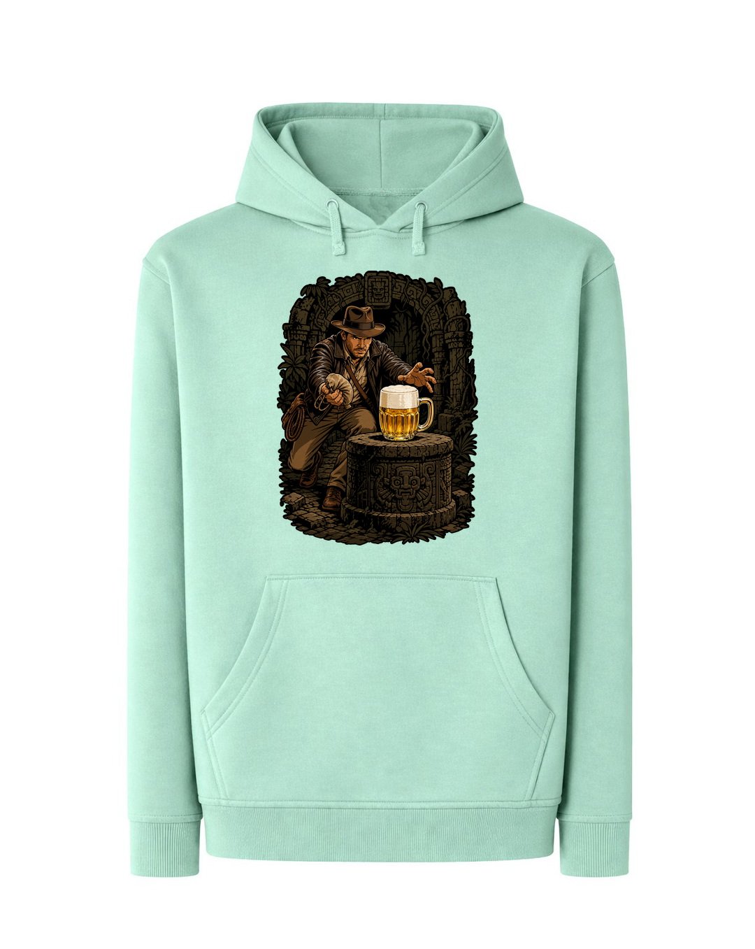 Indiana Beer – hoodie – Mátově zelená