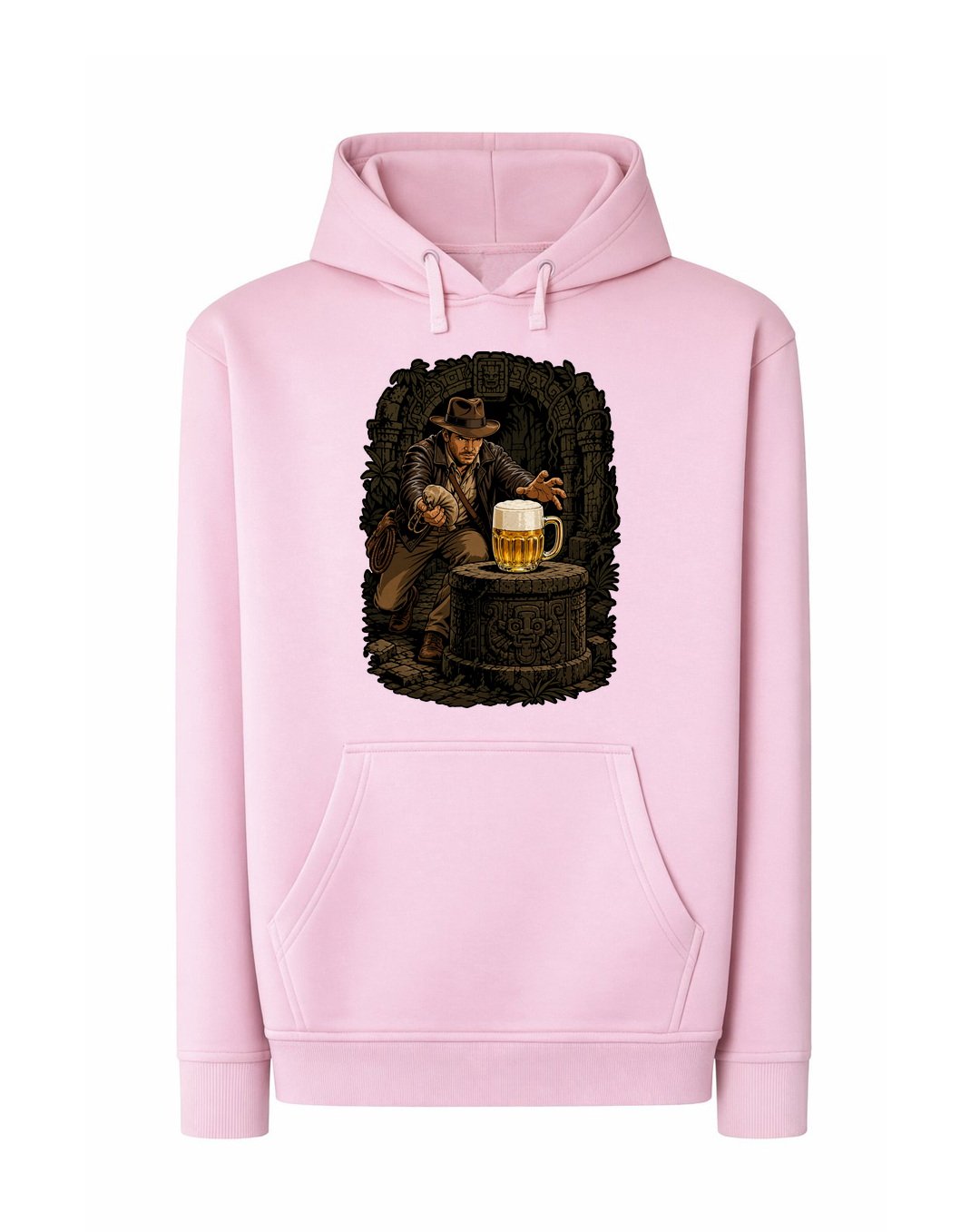 Indiana Beer – hoodie – Růžová